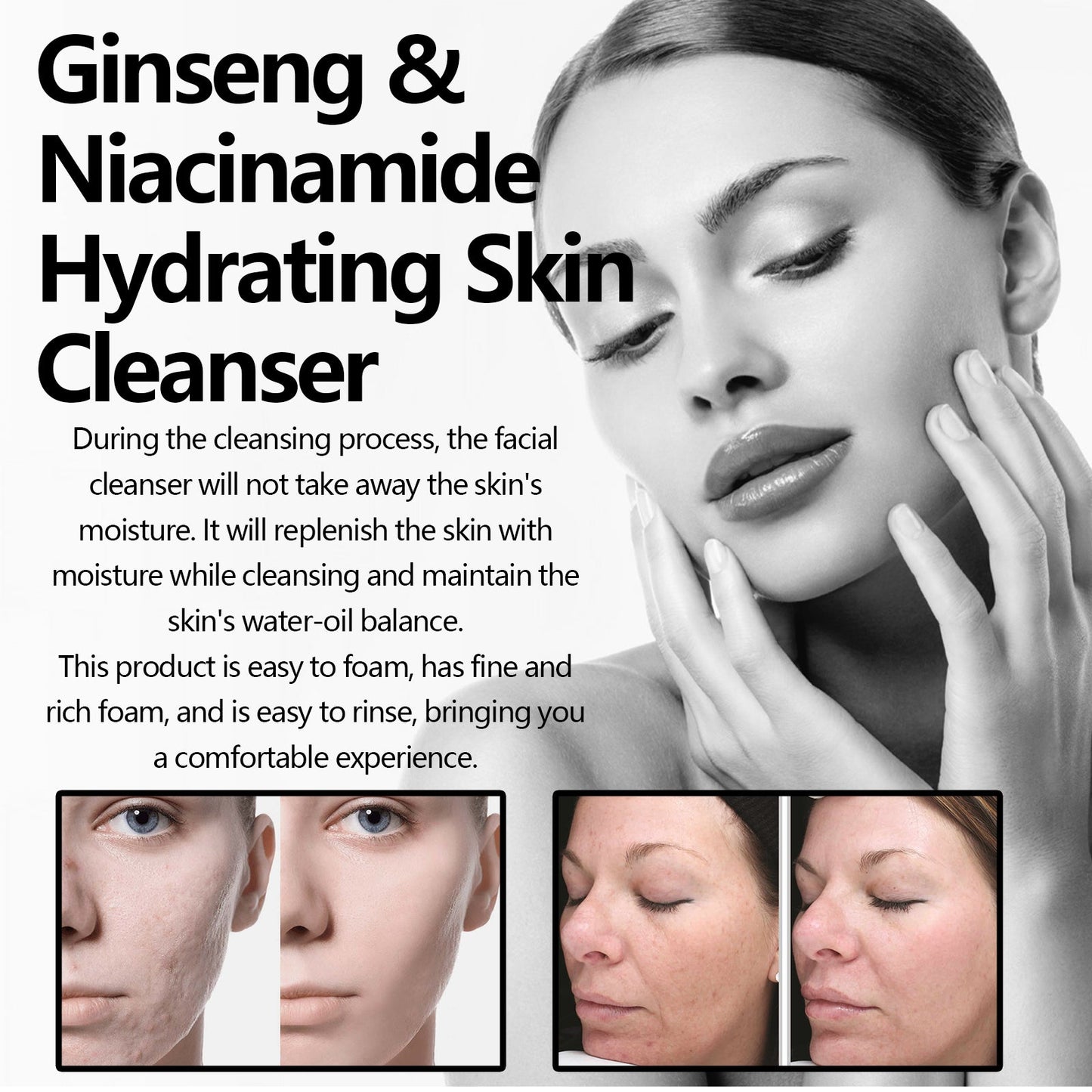 Ginseng Facial Cleanser for Gentle Cleansing and Moisture