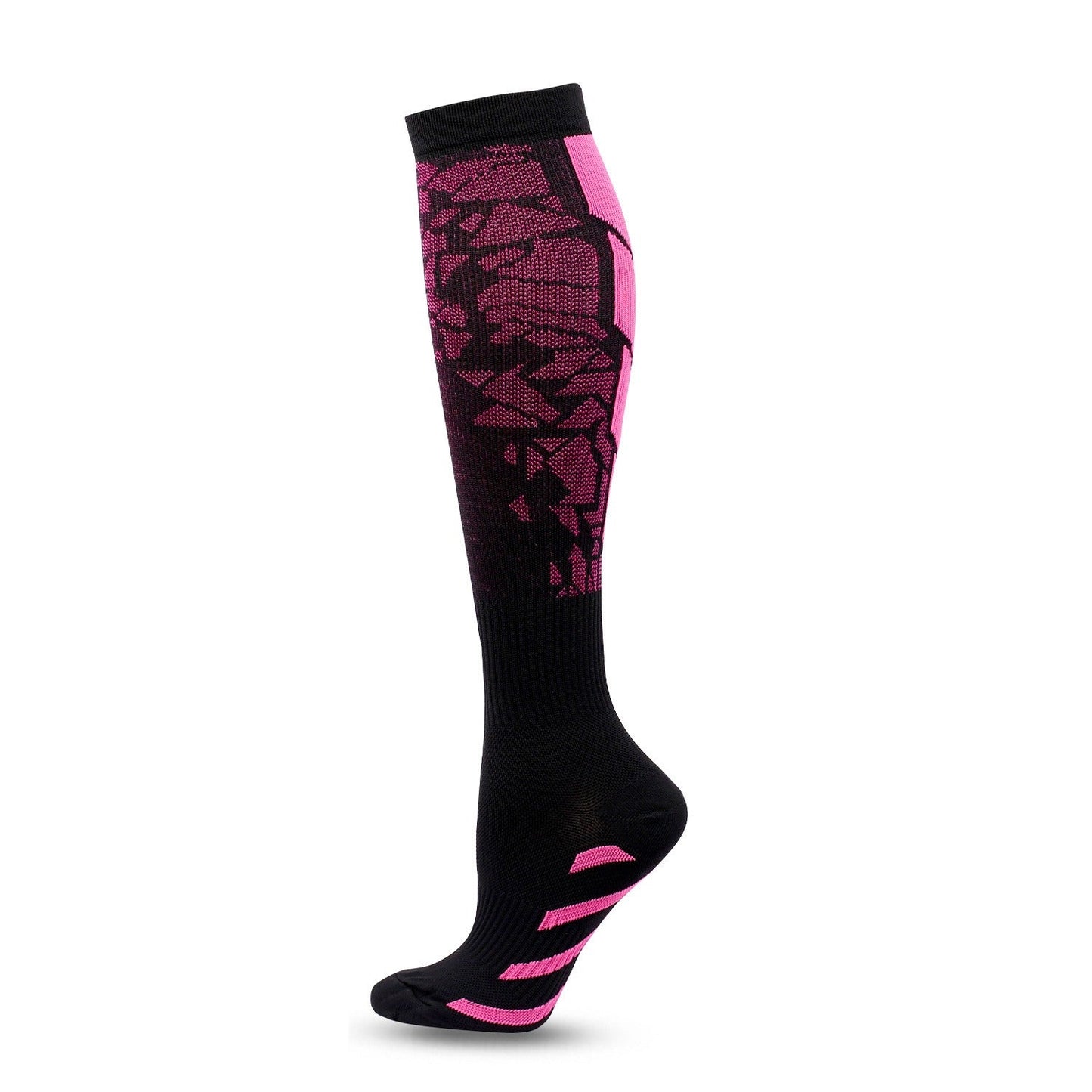 Valentine's Day Hot selling Pressure Socks Set with Black Heart Shaped Calf Socks and Heart Shaped Running Socks - Korvel