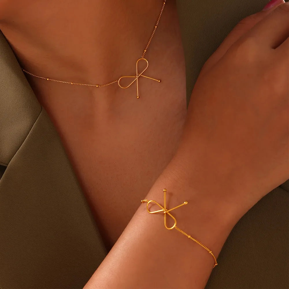 Titanium Steel Bow Bracelet - Korvel