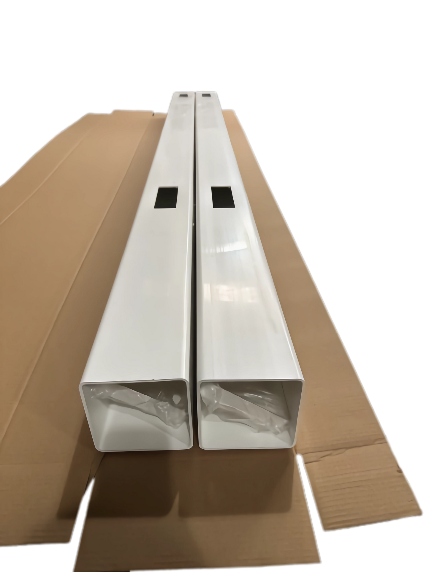 Line Post for White Vinyl Routed Fence Caps Included set of 2 - Korvel