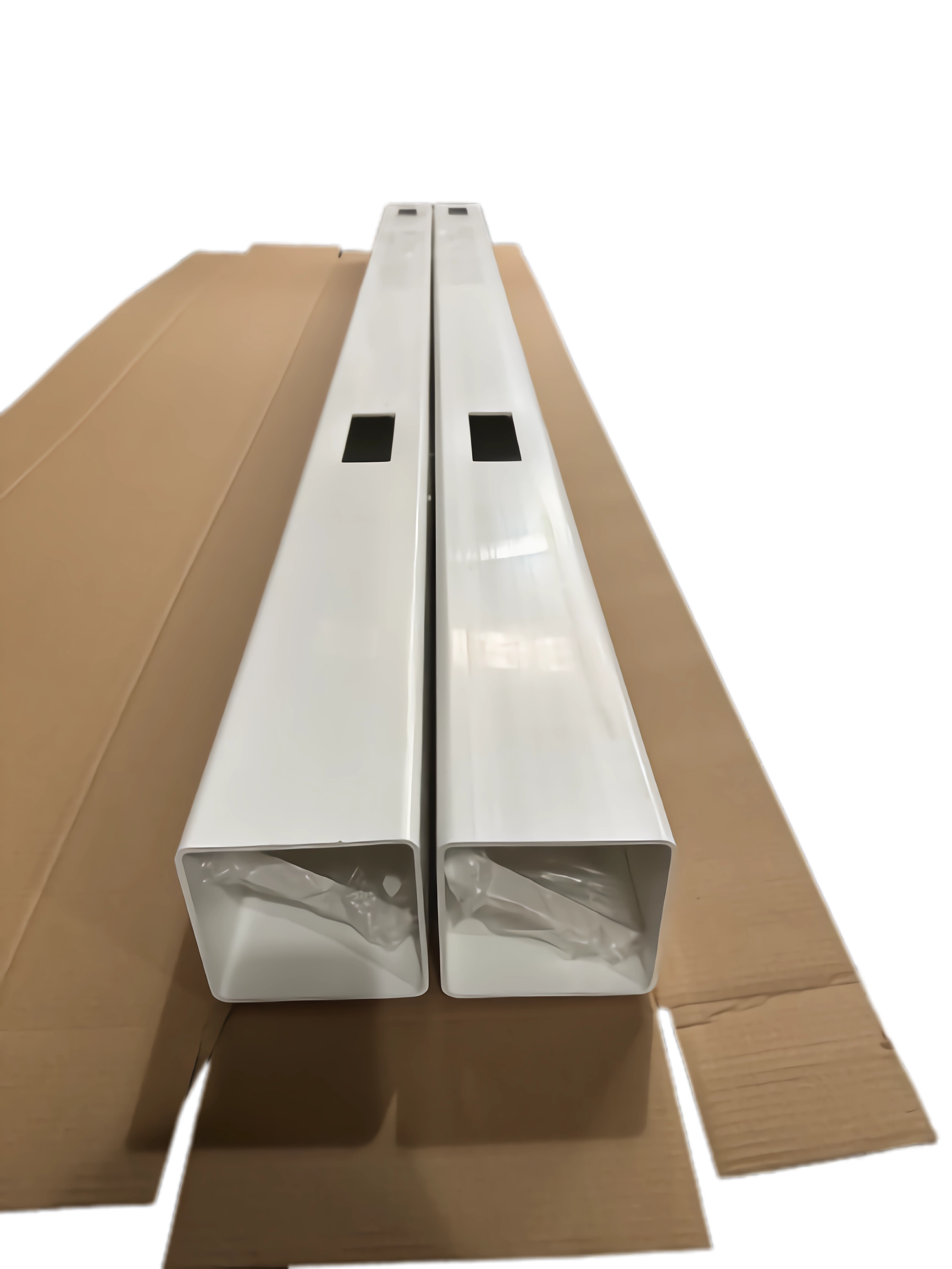 Line Post for White Vinyl Routed Fence Caps Included set of 2 - Korvel