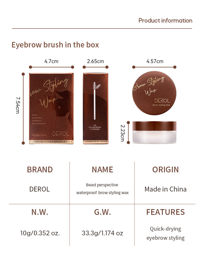 Eyebrow Shaping Cream Waterproof Quick-Drying Natural Wild Eyebrow Lasting Three-Dimensional Eyebrow Soap Eyebrow Shaping Wax - Korvel