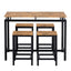TREXM 5-piece compact bar table with table and stool - modern industrial design brown - Korvel