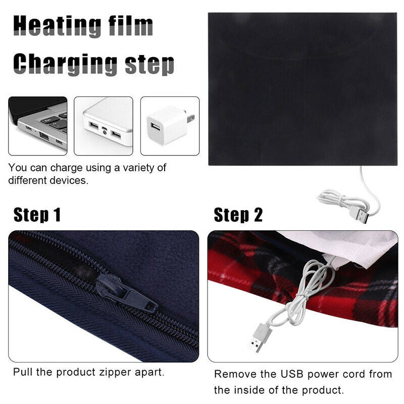 Portable USB Electric Heated Blanket for Car and Office