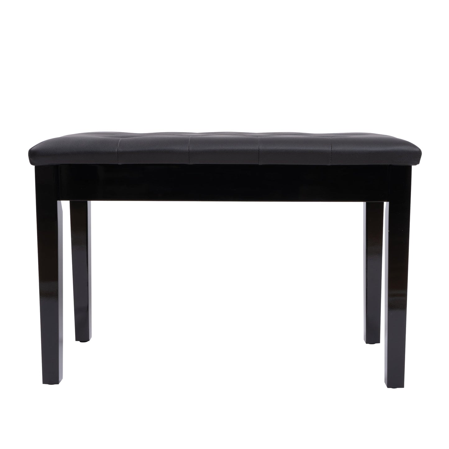 Elegant Piano Bench with Padded Cushion & Storage Compartment