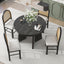TREXM 5-Piece Retro Dining Set with Expandable Table & Chairs