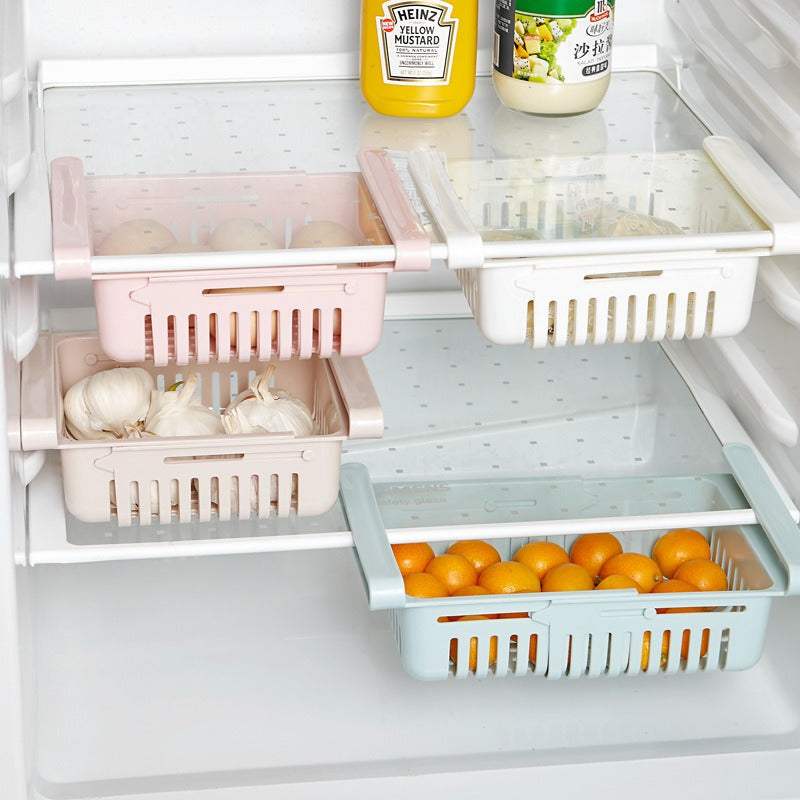 Retractable Refrigerator Divider Storage Rack