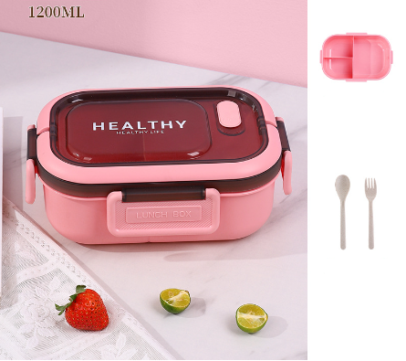 Sealed leak-proof portable large capacity compartment lunch box lunch box outdoor picnic box - Korvel