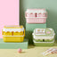 ins cartoon cute microwaveable large capacity double-layer portable lunch box lunch box - Korvel