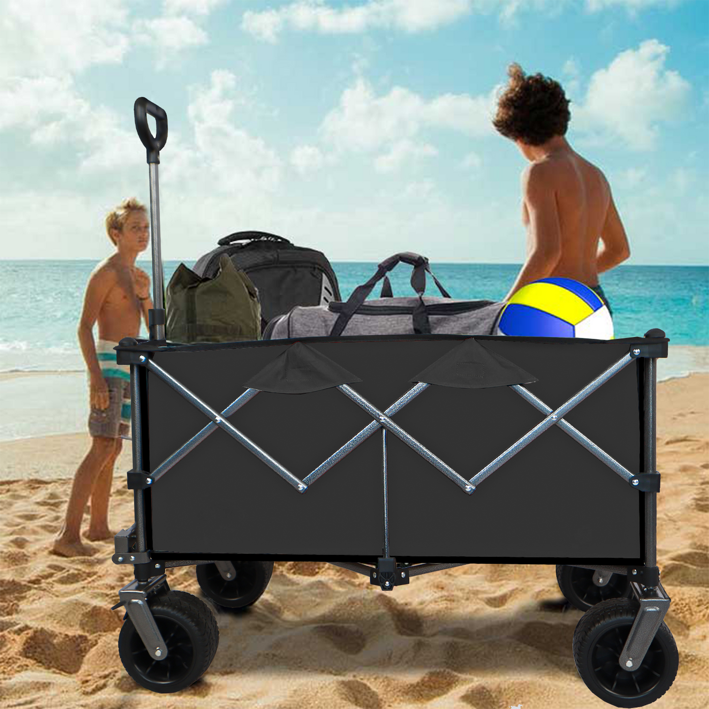 Collapsible Folding Beach Wagon Cart