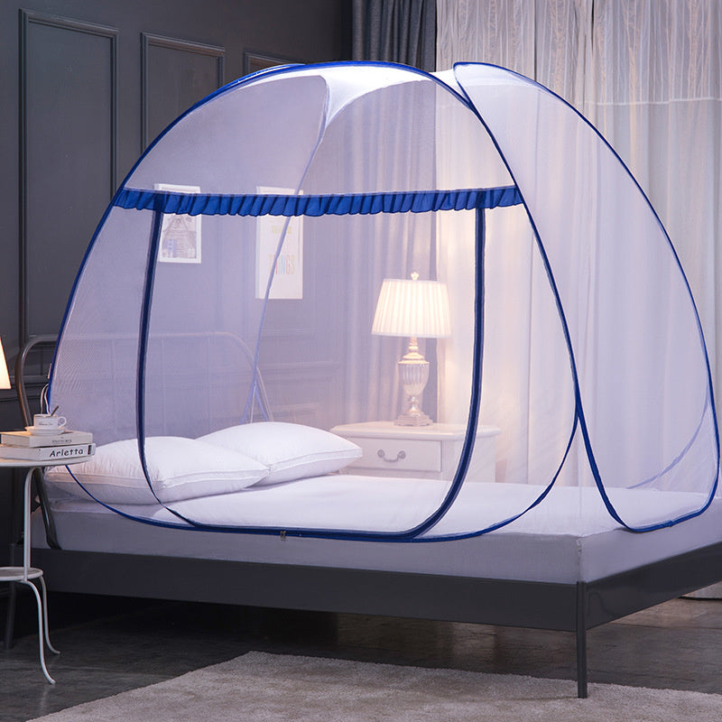 Mongolian bag mosquito net installation-free steel wire bottomless folding single-door magic mosquito net Mosquito net - Korvel