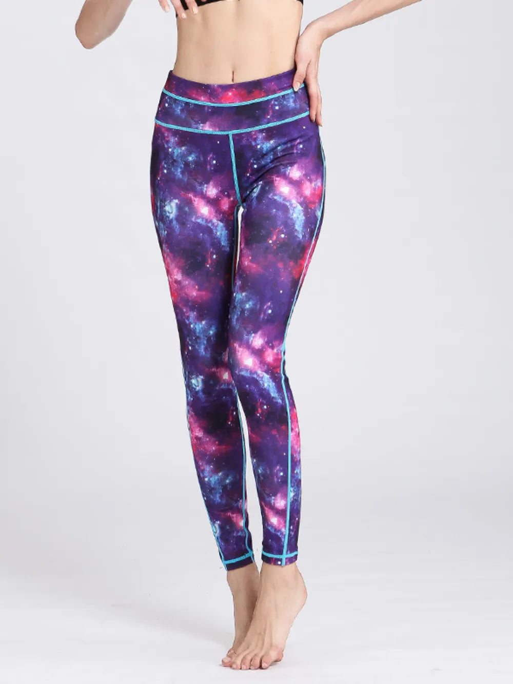 Printed Active High Waist Leggings - Korvel