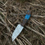 10" Artisan Damascus Steel Gutting Knife with Rosewood or Resin Handle & Leather Sheath - Korvel