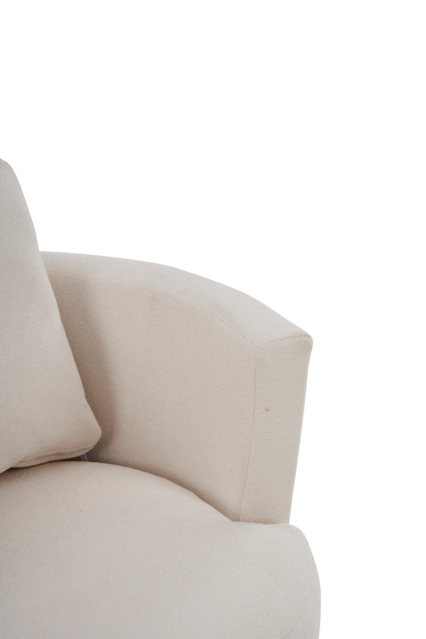 Rotating bucket chair living room comfortable circular sofa chair 360 degree rotating bucket club chair armchair (beige) - Korvel