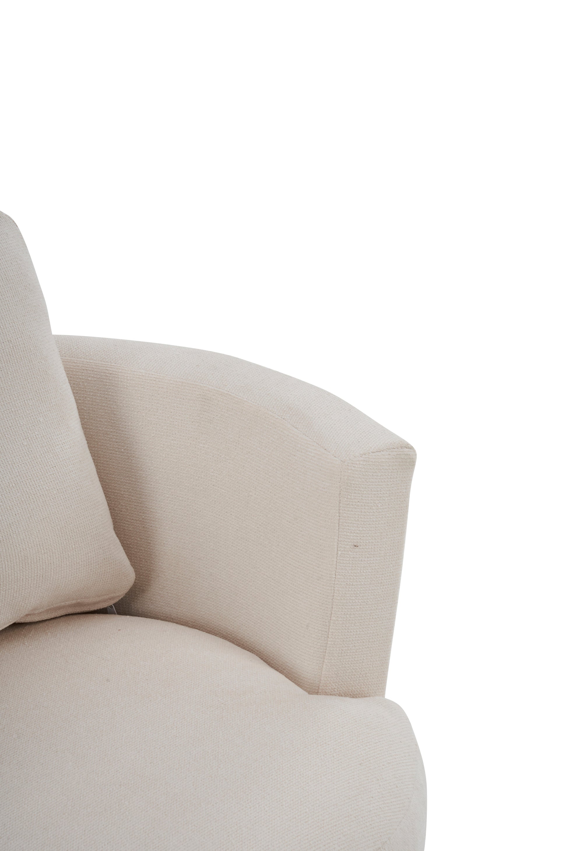 Rotating bucket chair living room comfortable circular sofa chair 360 degree rotating bucket club chair armchair (beige) - Korvel