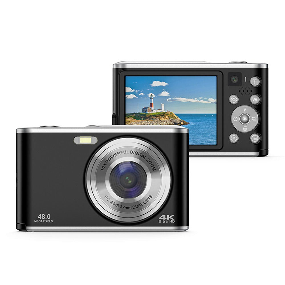 DC306 digital high-definition camera front and rear dual camera autofocus entry-level student card machine - Korvel