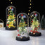 Christmas Gift LED Light Illumination Decorative Ornament Mini Christmas Tree Deer Glass Cover - Korvel