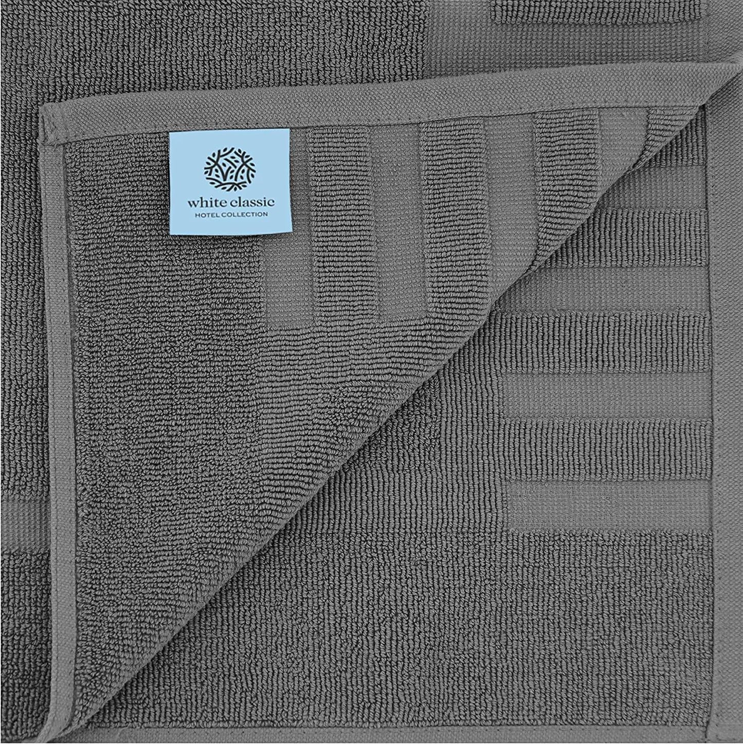 Juego de Alfombrillas de Baño de Lujo en Gris Oscuro - 2 Piezas, 22 x 34 in