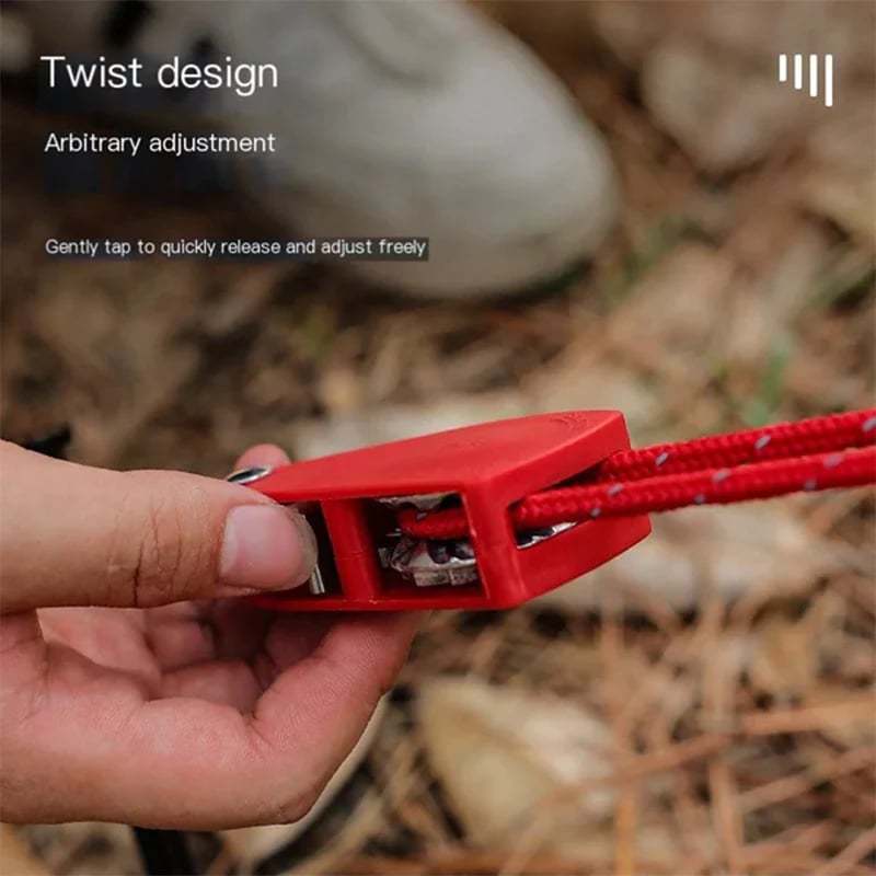 Camping Tent Tie Down Rope Tightener Fastening Pulley Ratchet Hangers Awning Rope Hook Canopy Buckle Rope Tightening Straps Tool - Korvel