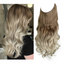 One-piece women's hair extension piece with abundant hair volume U-shaped fishing line invisible and natural long curly hair - Korvel
