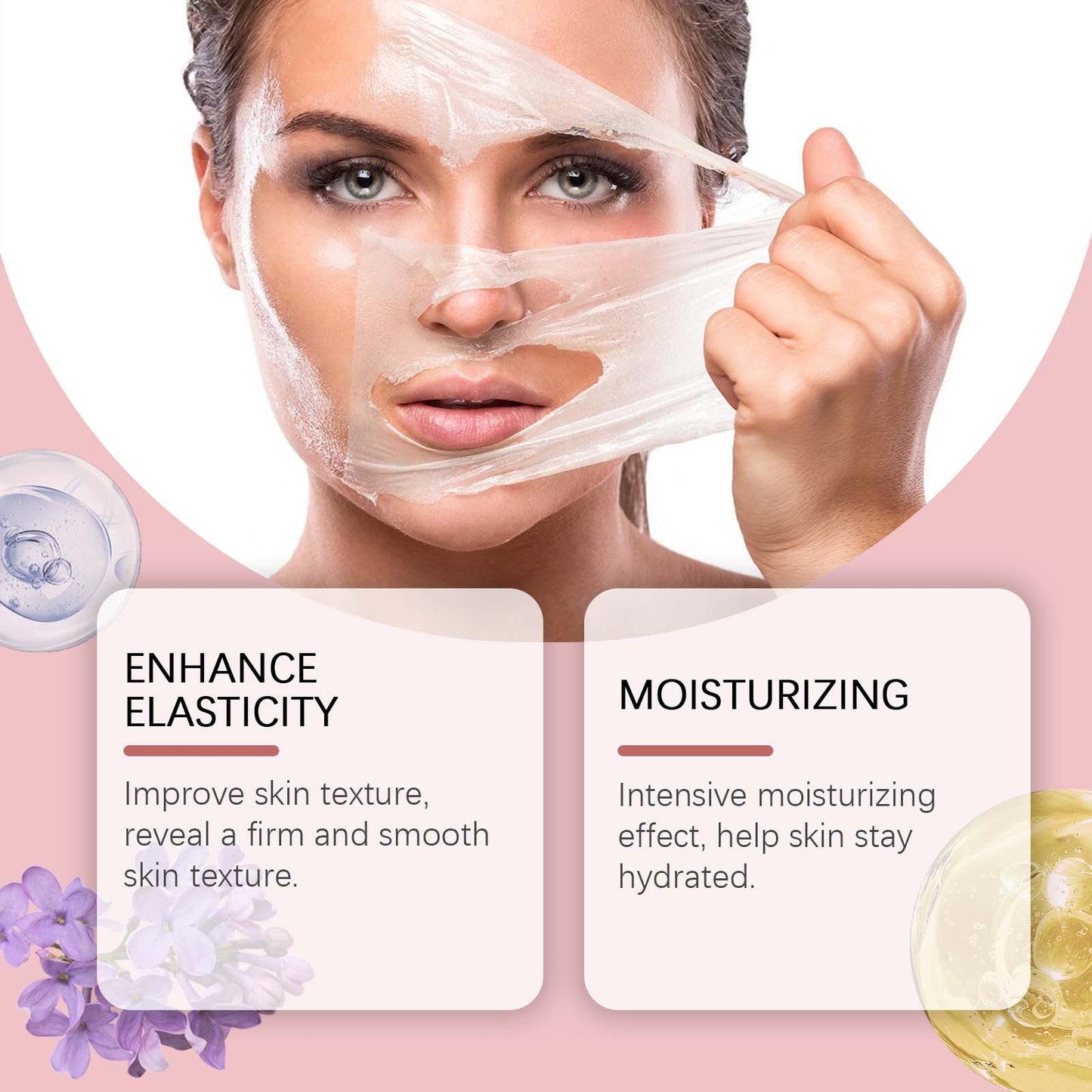 Collagen Tear Mask gently hydrates and moisturizes the skin - Korvel