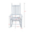 Premium White Wooden Porch Rocker Chair