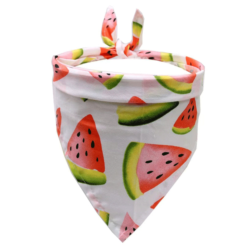 Bandana pour chien en coton premium style fruit