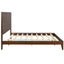 Mid-Century Modern Platform Bed Wood Slat Support with No Box Spring Needed,King Walnut - Korvel