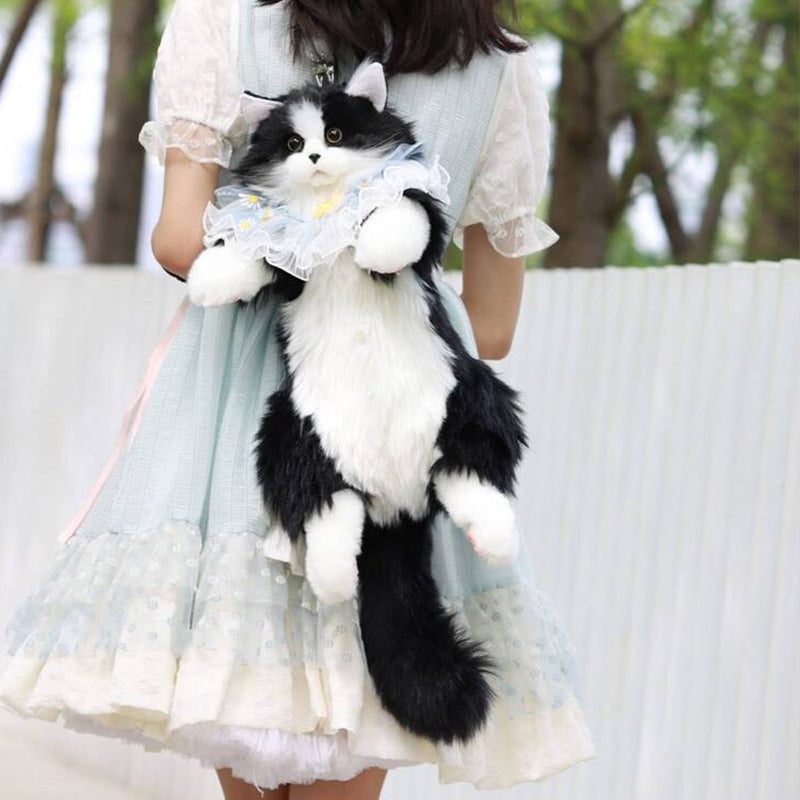 Handmade plush cat backpacks: super cute, trendy. Great bday gifts or toys, doubles as a cat - themed shopping bag! - Korvel