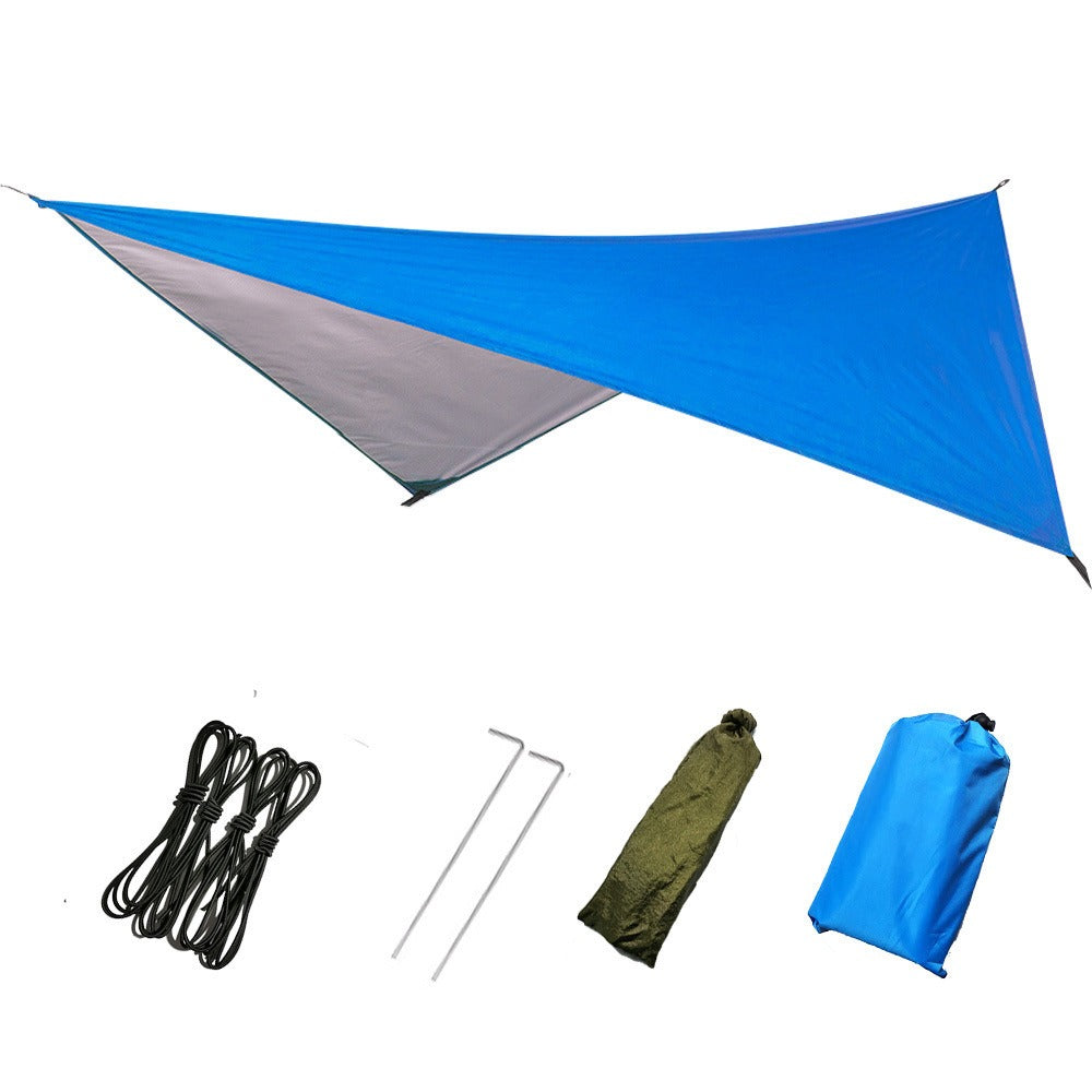 Outdoor Supplies Multifunctional Triangular Canopy Waterproof Rain Proof Sunscreen Tent Camping Supplies Beach Sunshade Cloth - Korvel