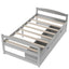 Twin size platform bed, with two drawers, gray - Korvel