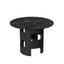 42.12"Modern Round Dining Table with Printed Black Marble Table Top for Dining Room - Korvel