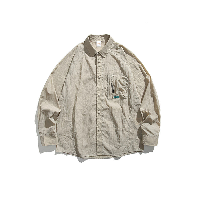 Casual sun protection long sleeved shirt jacket men's shirt - Korvel