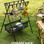 Outdoor camping folding shelf camping car drying rack drying net drying rack storage rack - Korvel