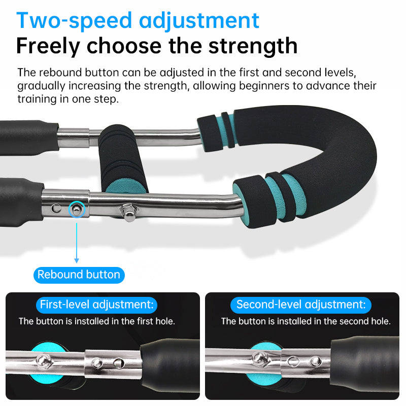 Adjustable Spring Twister Arm Exerciser: Strengthen forearms, triceps & chest. Portable home fitness gear. - Korvel