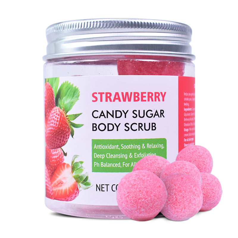 Crème gommante Candy brossée - Gommage au sel de bain parfumé aux fruits