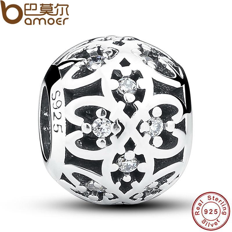 Charm en treillis complexe en argent sterling 925 BAMOER