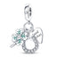 U-shaped Horseshoe Clover Wishing Tree Pendant Copper Silver Plated DIY Jewelry - Korvel