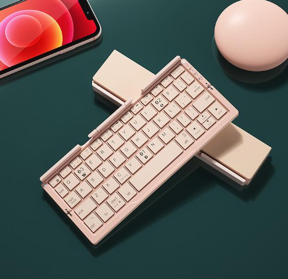 Mini Folding Keyboard Wireless Bluetooth-compatible Keyboard Foldable Keypad For Laptop Windows Android Tablet ipad Phone - Korvel