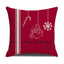 Pink Cartoon Christmas Pillowcase - Premium Linen Cushion Cover
