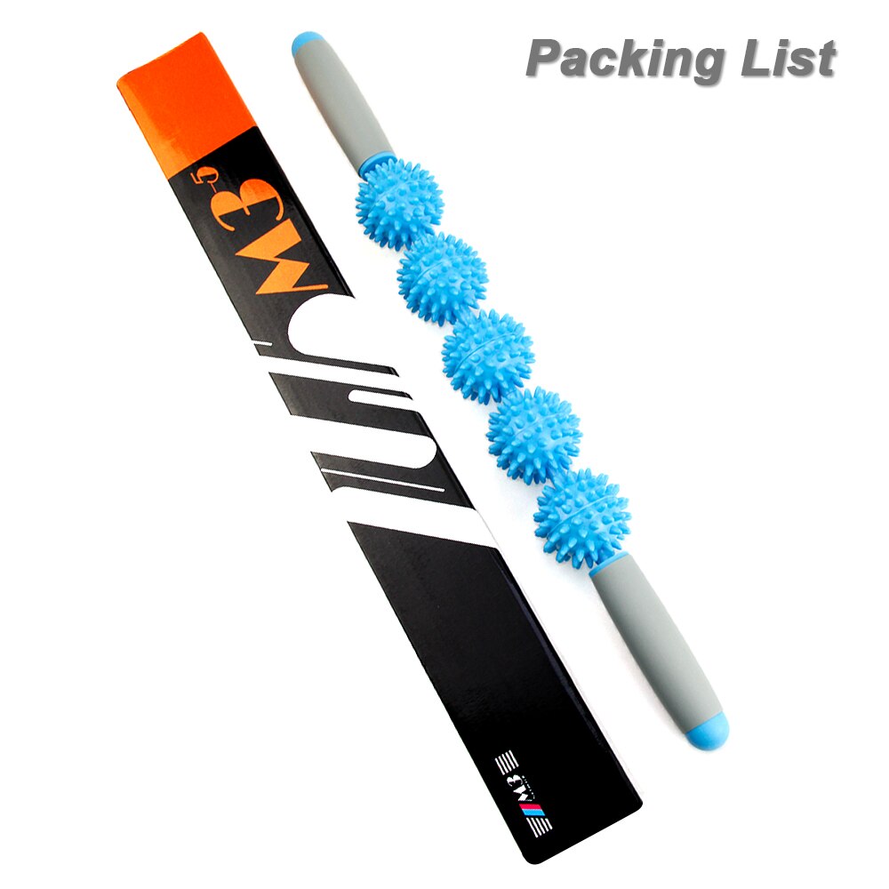 MMuscle Roller Massage Roller Stick with Point Spiky Ball Back Roller - Korvel
