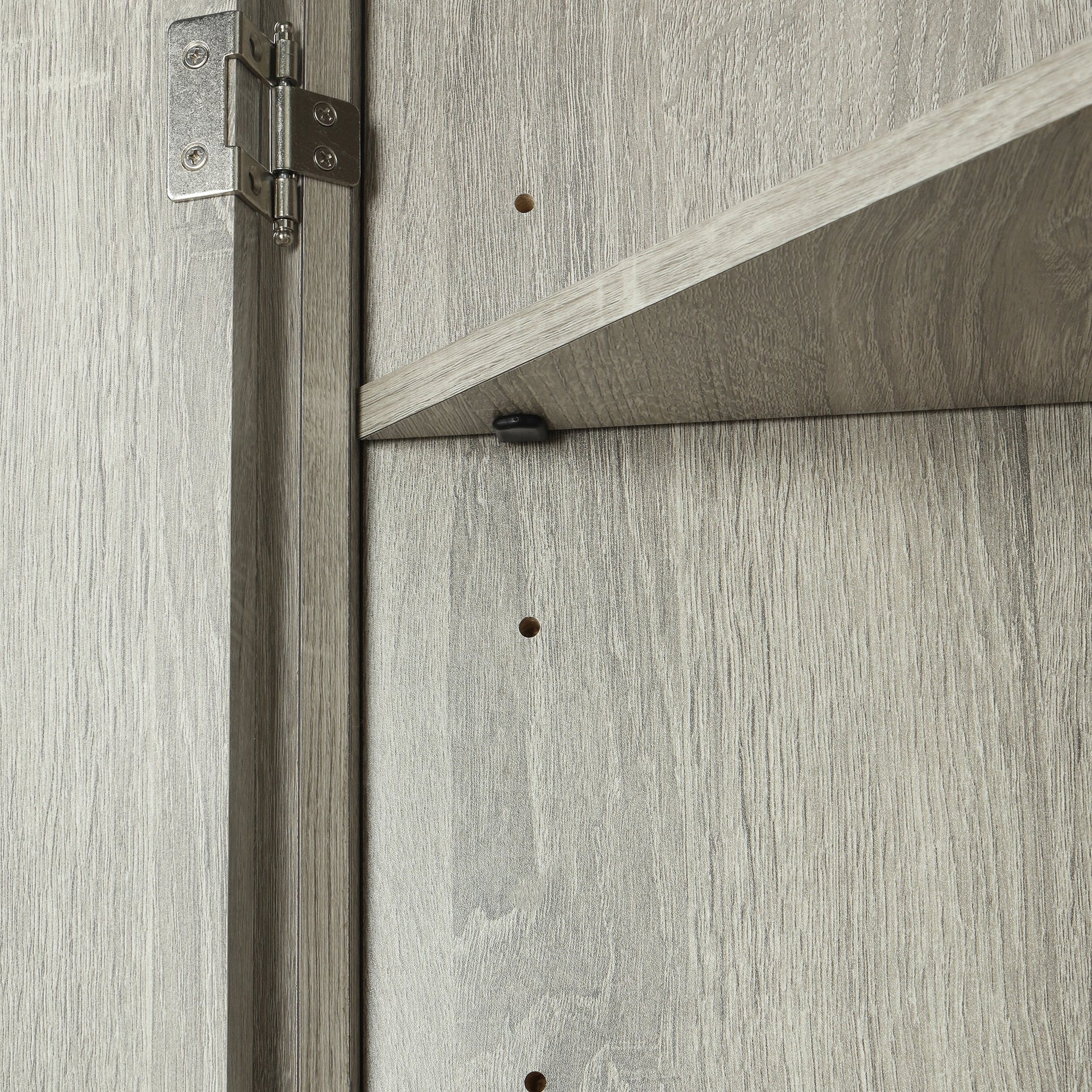 Oak Triangle Bathroom Storage Cabinet with Adjustable Shelves, Freestanding Floor Cabinet for Home Kitchen - Korvel