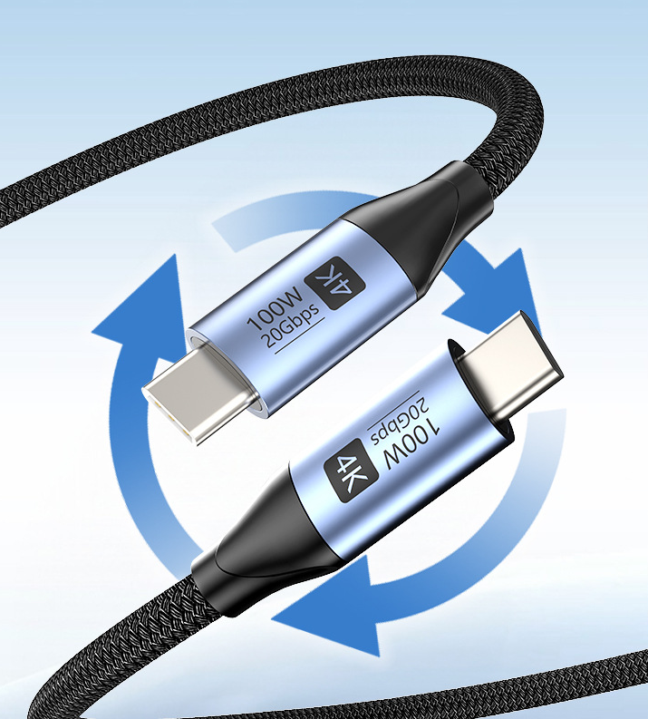 Data cable 100W mobile phone computer fast charging hard drive high-speed transmission 4k screen mirroring - Korvel