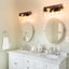 Applique de salle de bain rustique à 3 lumières de style ferme