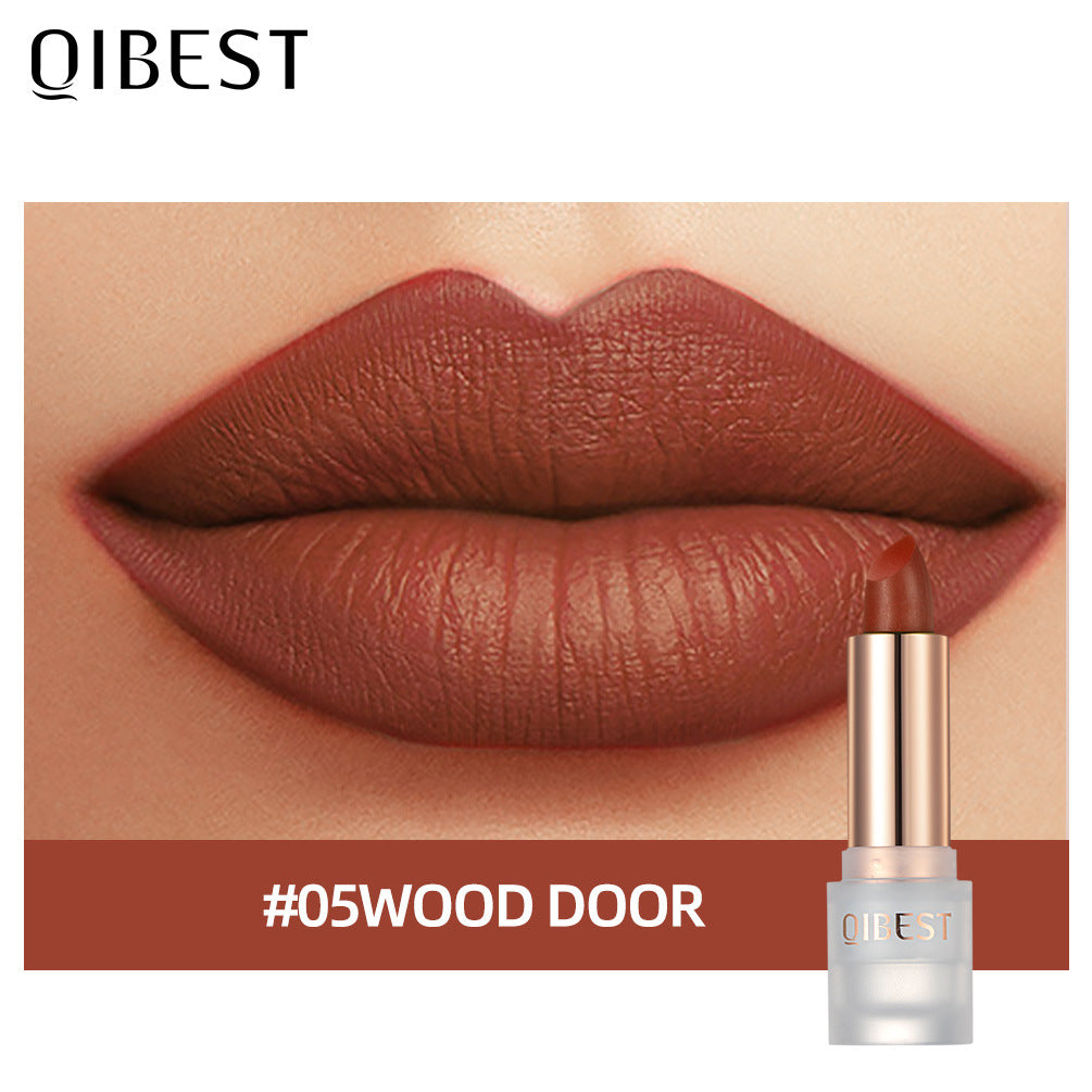 QIBEST Labial Mate de Terciopelo - Color de Larga Duración