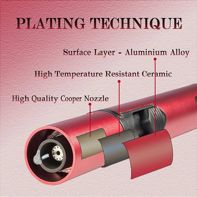 Metal Windproof Lighter Butane Jet Flame Lighter Cigarette Cigar Accessories Kitchen Cooking BBQ Outdoor Gadgets - Korvel