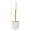 Luxury Toilet Brush Wall Mounted Holder Silicone Flat Head Cleaning Brush Corner Gap Cleaner - Korvel