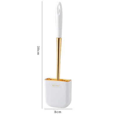 Luxury Toilet Brush Wall Mounted Holder Silicone Flat Head Cleaning Brush Corner Gap Cleaner - Korvel
