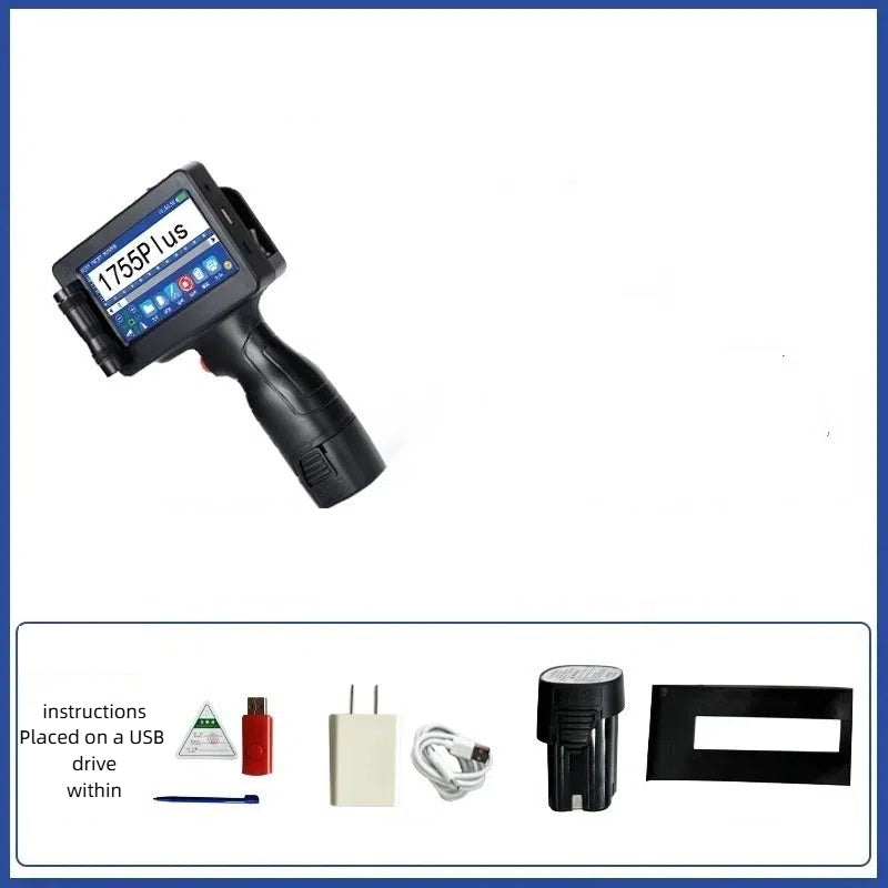 Yaomatec 1755 intelligent handheld inkjet printer assembly line batch number changing and marking machine food production date - Korvel