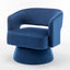 Swivel Barrel Chair, Velvet Accent Armchair 360 Degree Swivel Club Chair for Living Room Bedroom Reception Room - Korvel